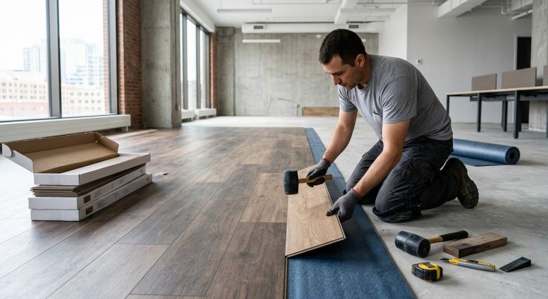 Our team working on Flooring Service projects in Larimer County, CO
